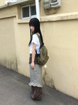 vintage two-tone backpack