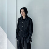 ステッチバックスリットクロップドジャケット