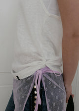 Floral Mesh Lace Wrap Skirt_Purple