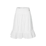 FREEZIA MIDI SKIRT-WHITE