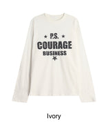ティフィンクラックレタリングロングスリーブTシャツ