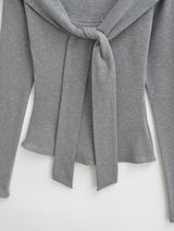 Shoulder Strap Soft Long Sleeve Tee