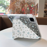 ブルー チェック スター ポイント デタッチャブル スマート iPad ケース