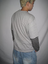 Stripe Layered Long Sleeve T-Shirt (3c)