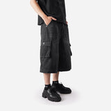 FAITH FADE Workwear - Cargo Jorts (Black Washed)