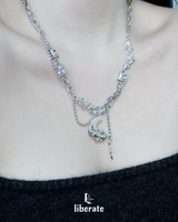 Clear Moon Drop Necklace