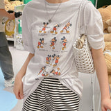 Sports Mickey Box fit Short-sleeved T-shirt