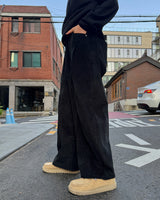Cozy Golden One-Tuck Pants