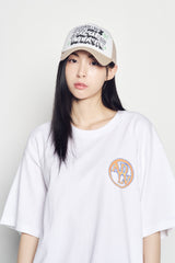 25SS アートワークメッシュトラッカーボールキャップ ベージュ