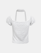 Laura Dot Shirred Short Sleeve T-shirt