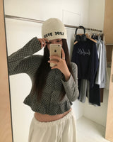 [MADE] Cloud, frill dot cardigan