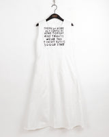 Vincy Nylon Lettering Sleeveless Long Dress
