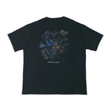 FMW フラワー ドローイング T シャツ - ブラック
