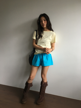 Neon button shorts (2color)
