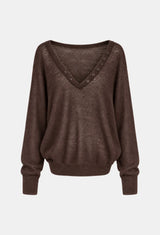 Claire Button V-Neck Loose Knit