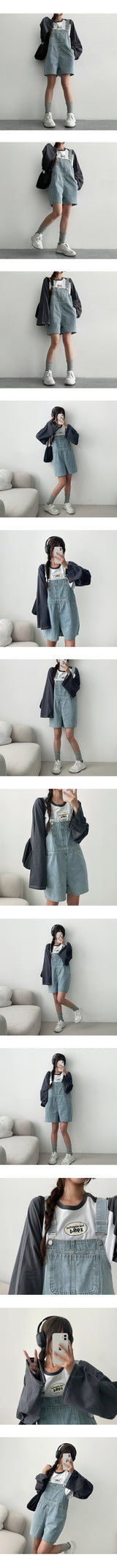 Denny Overalls Suspender Shorts (3 colors)