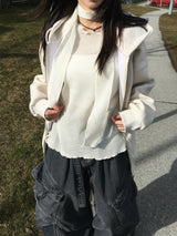 Essential Two-Way Overfit Hood Zip-Up (12c)