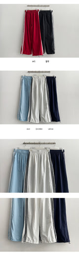Ritmon ナイロントラックラインツーウェイワイドパンツ
