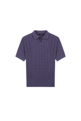Cable Knit Polo Shirt
