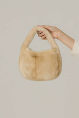 KEETY RABBIT fur mini bag [beige]