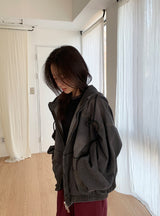 [unisex] エプフェンオーバーデニムフードジャンパー