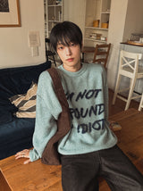 ファンシーレタリングウールニット