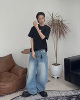 Teffin Shoulder Button Short Sleeve T-shirt