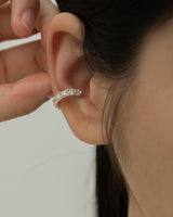 [White Gold] Twinkle Cubic Ear Cuff