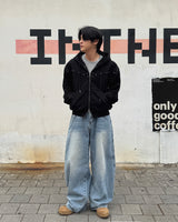 Brush denim pants