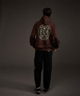 HAAND LOGO GRAPHIC HOODIE BROWN