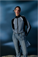 Biker Knit Zip-Up Jacket