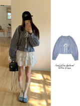 lovely blue checkered cotton blouse