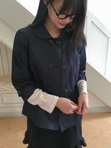 Yukomi Three Quarter Button Nylon Double Jacket
