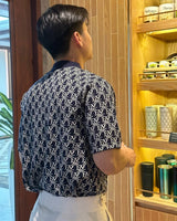 DVRK PRIVÉ MONOGRAM POLO - SAPPHIRE BLUE