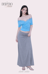 Blue Shine lace off short-sleeve T-shirt