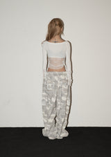 (20th reorder) lace cargo pants - camo