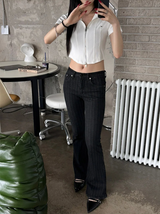 Chic stud half zip up(4color)