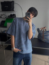 ASCLO クレヨンマルチボーダー半袖Tシャツ (3color)
