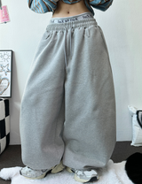 BELT SNAP POINT BALLOON TRAINING PANTS 🩶🖤🤍3COLOR