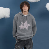 Big Star Check Applique Hood Knit