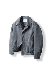 Brandt incision suede cropped jacket