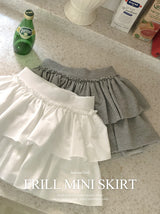 Pure Frill Mini Tiered Skirt Pants (3color)