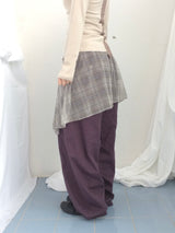 Misty Checkered Layered Skirt