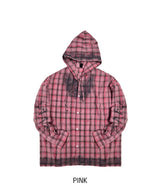 Venish dirty hood check shirt
