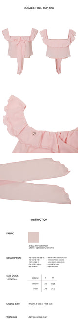 ROSALIE FRILL TOP pink