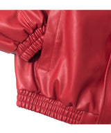 LB Synthetic Leather Hidden Jacket (Red)