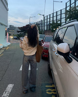 ヘアワイドデニムパンツ