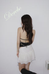 Back strap chain pad sleeveless t-shirt