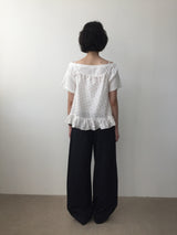 Floral ribbon sleeveless top (2color)