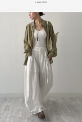 Ethnic Linen Over Fit Shirt